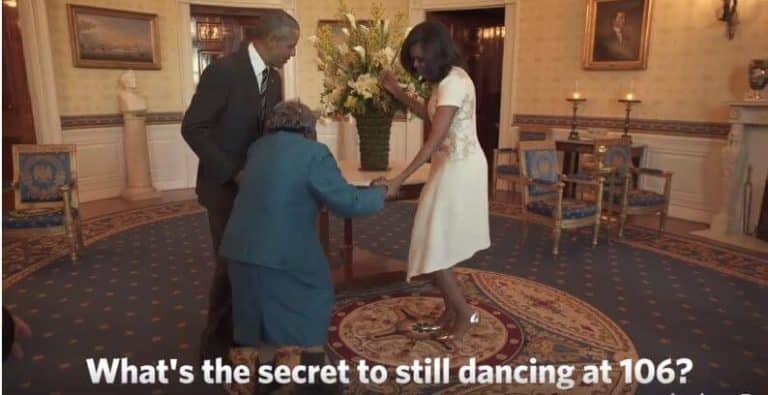 Une femme de 106 ans danse avec Barack Obama ! Maison blanche, 106 ans