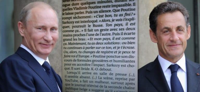 Quand Poutine menaçait d’écraser Sarkozy Sarzoky Poutine G8
