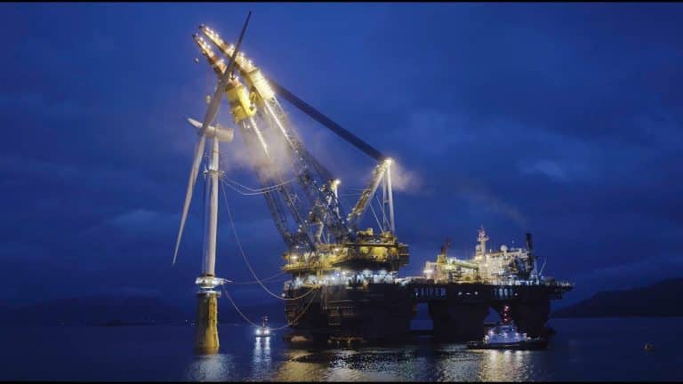 La première ferme d’éoliennes flottantes est entrée en service